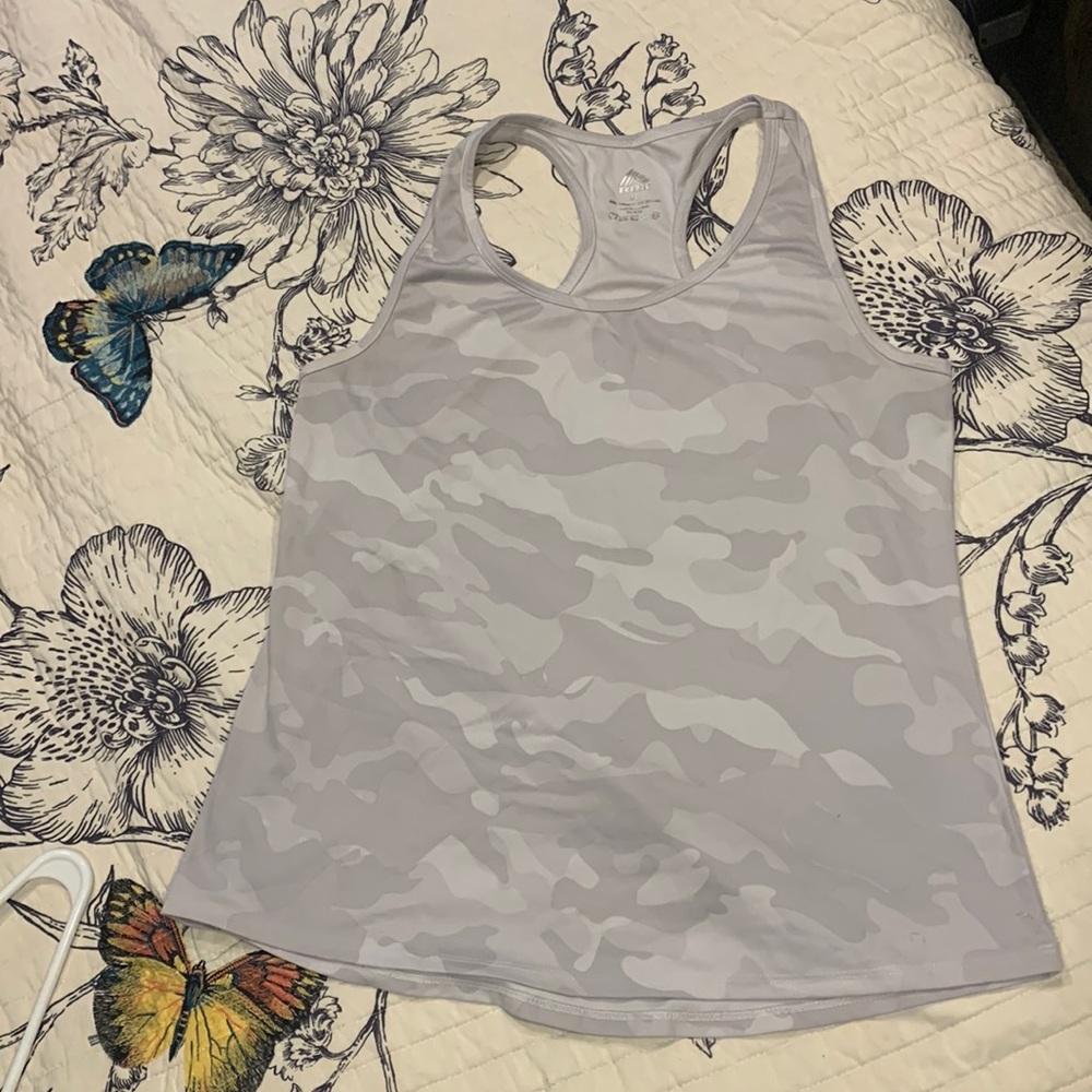 RBX camo racer back tank
